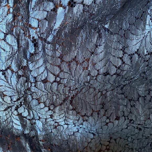 Vintage Blue Lace Boho Whimsigoth Maxi Skirt M - Picture 11 of 12